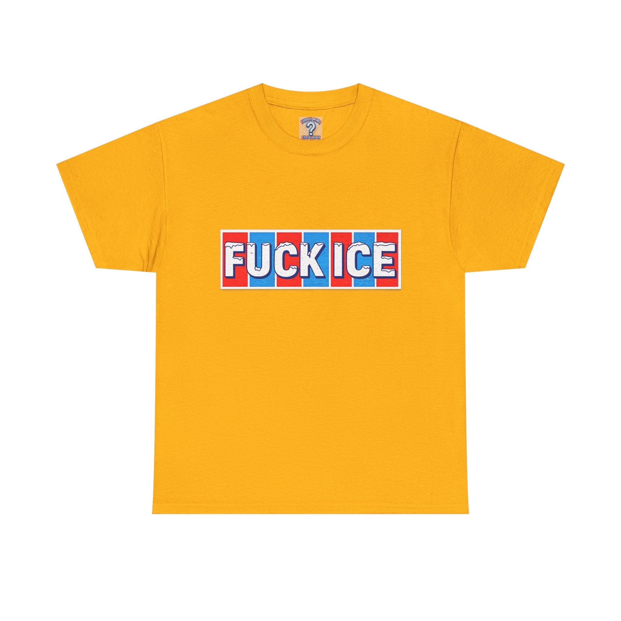 Graphic Tee — “FUCK ICE” Front & “Curious Minds Stay Curious” Back