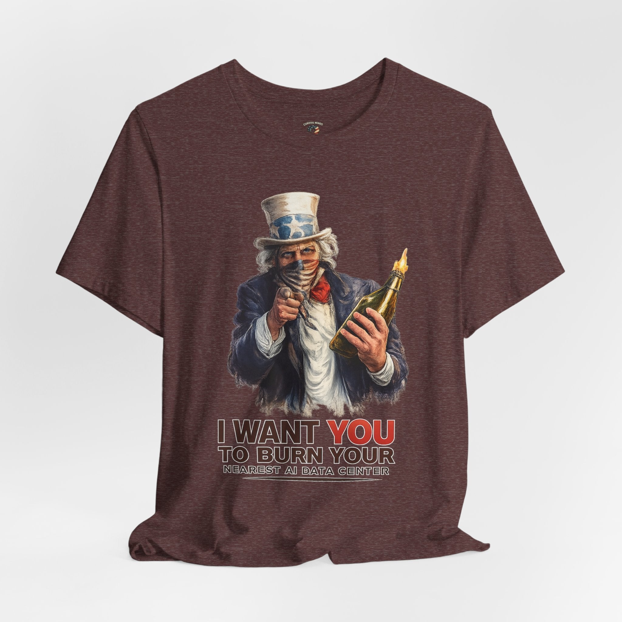 Uncle Sam Wants You To Burn Down Data Centers Graphic Tee