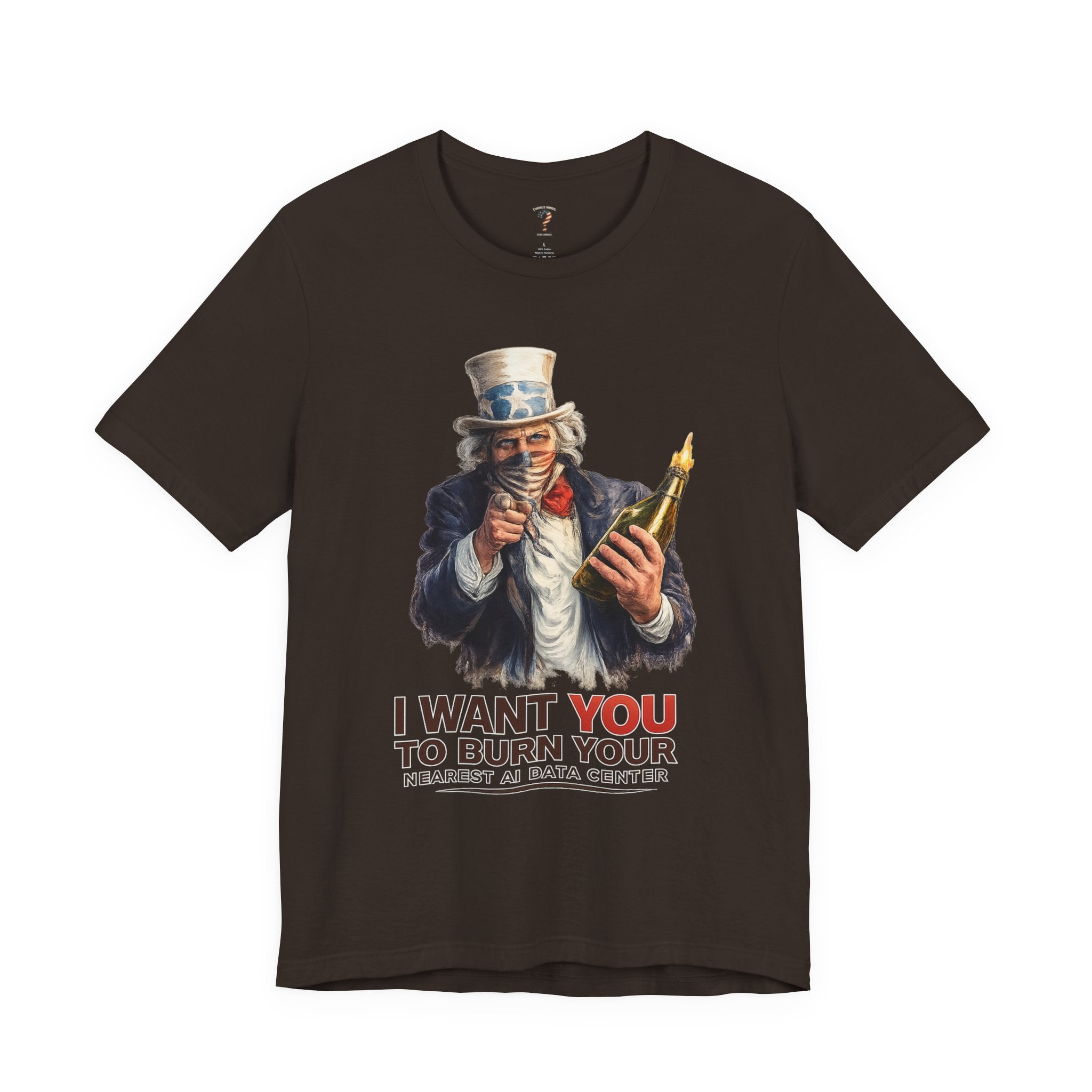 Uncle Sam Wants You To Burn Down Data Centers Graphic Tee