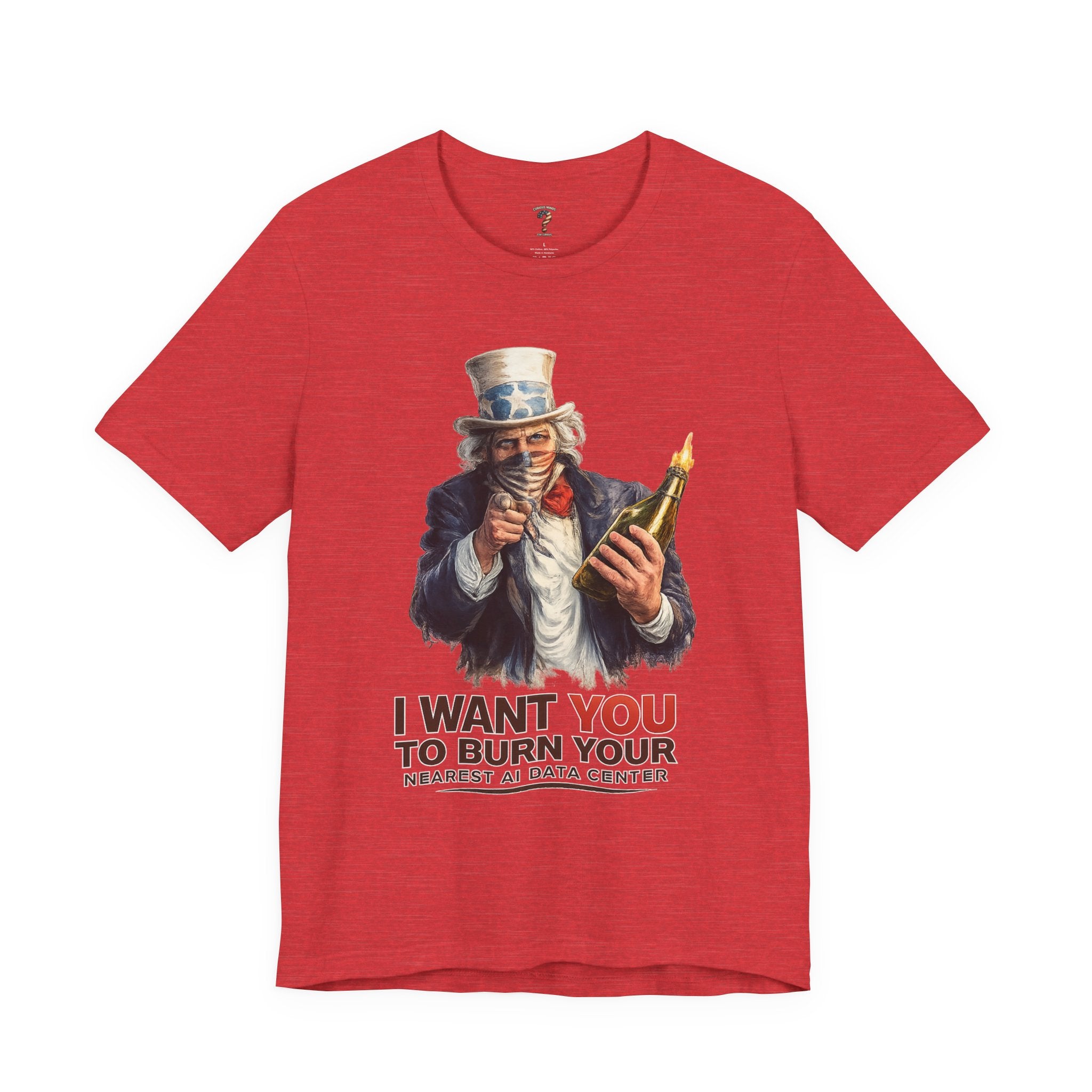 Uncle Sam Wants You To Burn Down Data Centers Graphic Tee
