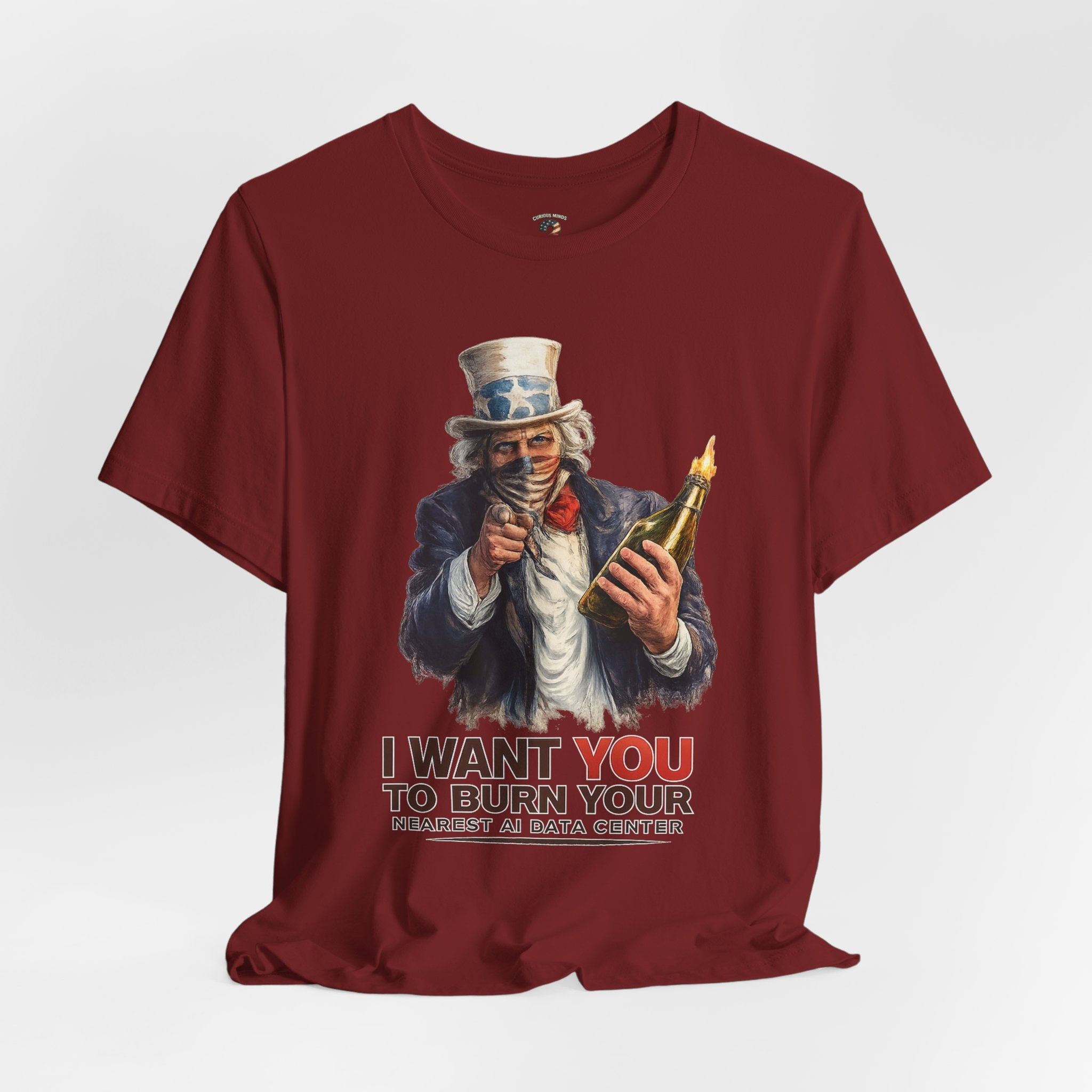 Uncle Sam Wants You To Burn Down Data Centers Graphic Tee