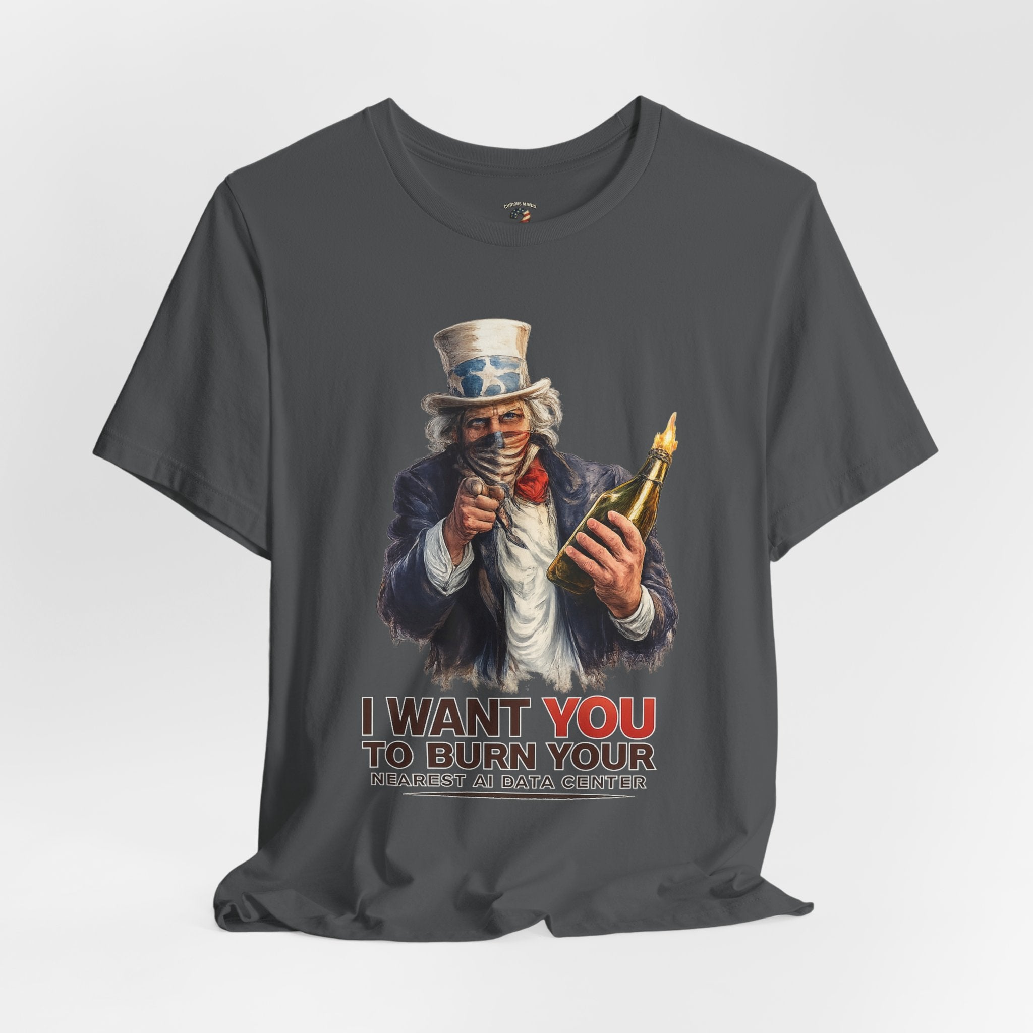 Uncle Sam Wants You To Burn Down Data Centers Graphic Tee