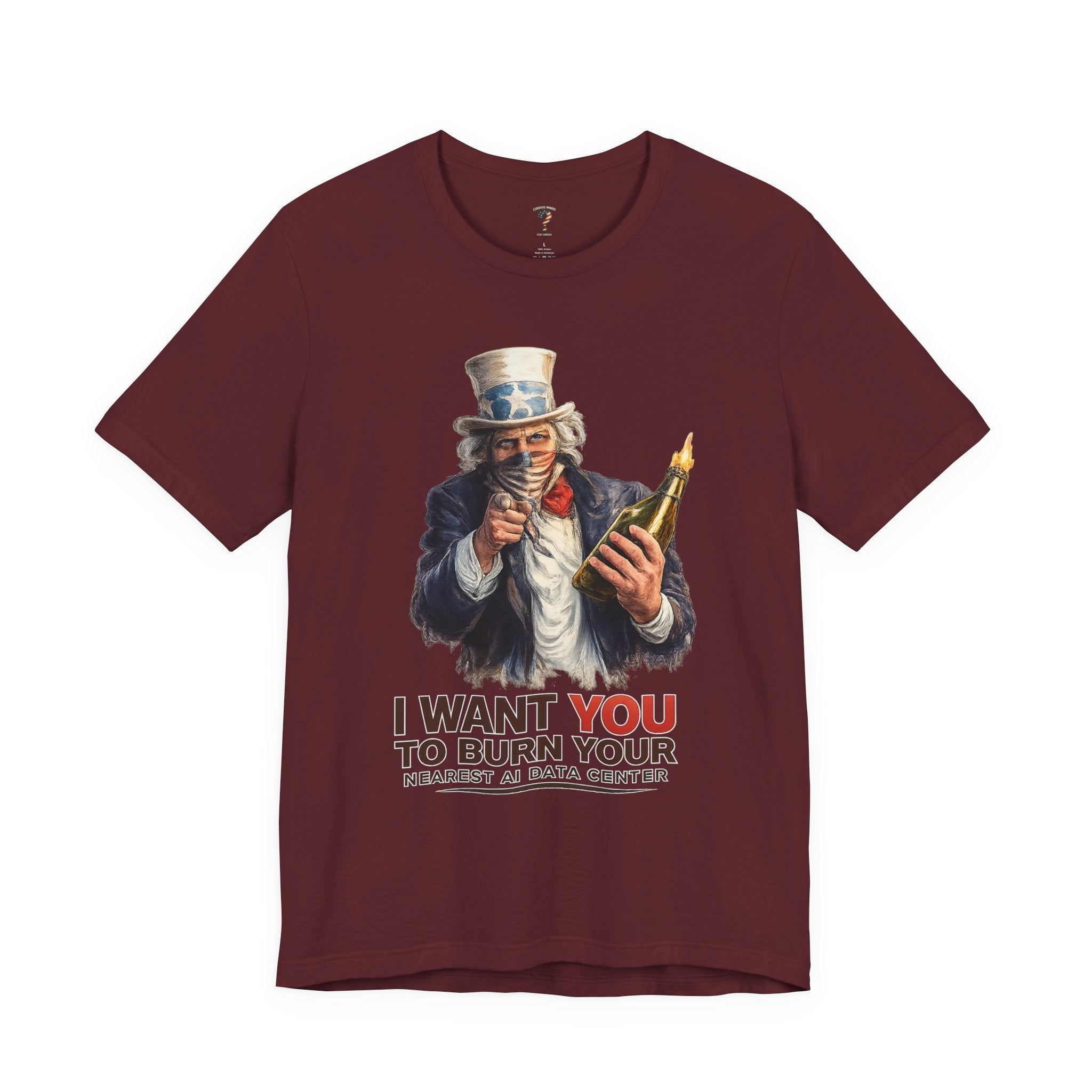 Uncle Sam Wants You To Burn Down Data Centers Graphic Tee