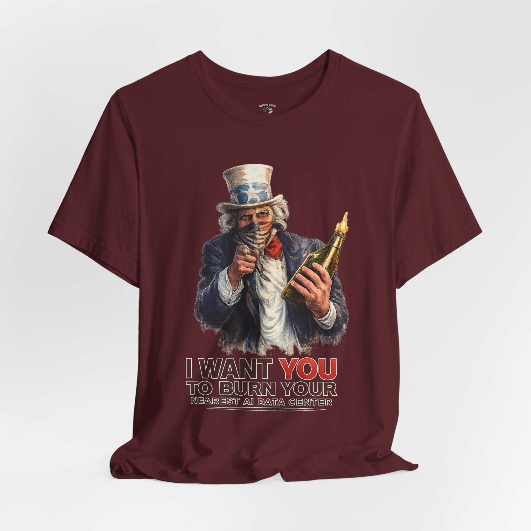 Uncle Sam Wants You To Burn Down Data Centers Graphic Tee