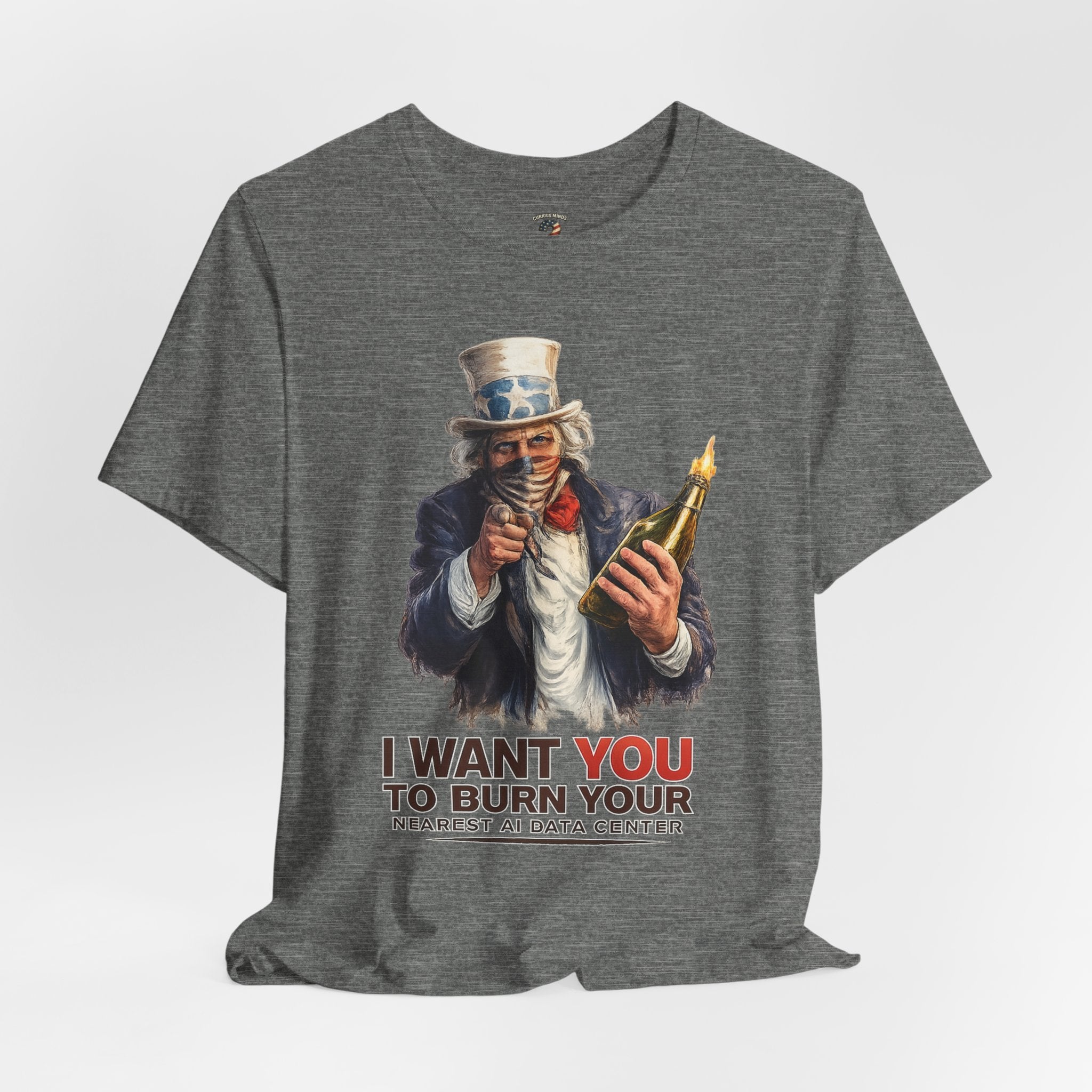 Uncle Sam Wants You To Burn Down Data Centers Graphic Tee